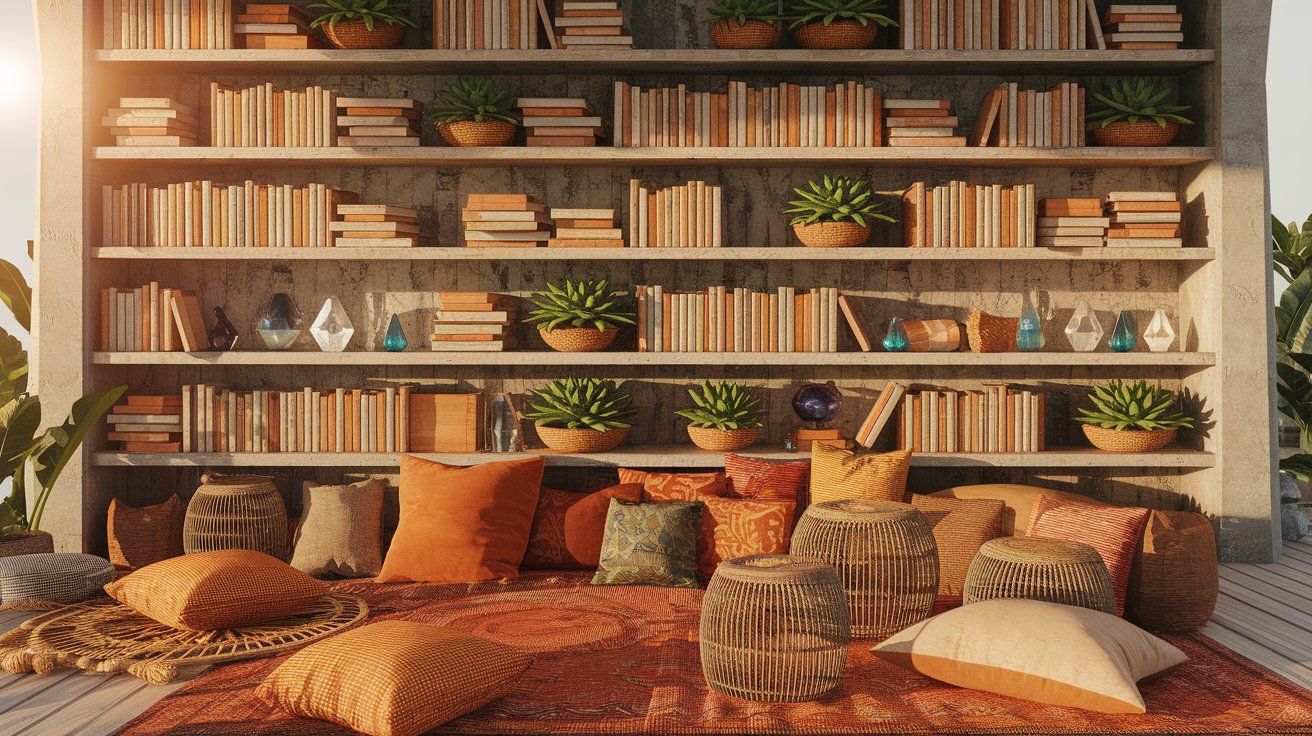Bookshelves with Curated Collections