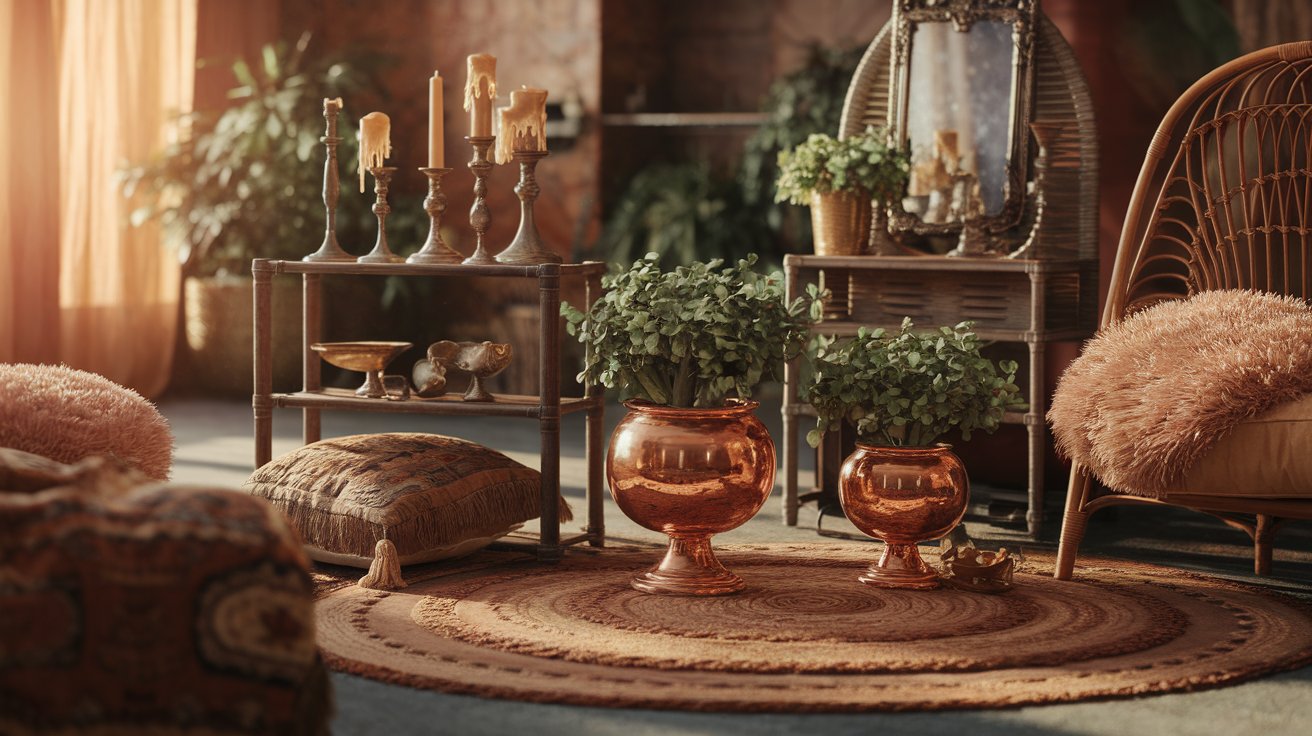 Brass and Copper Decor Accents