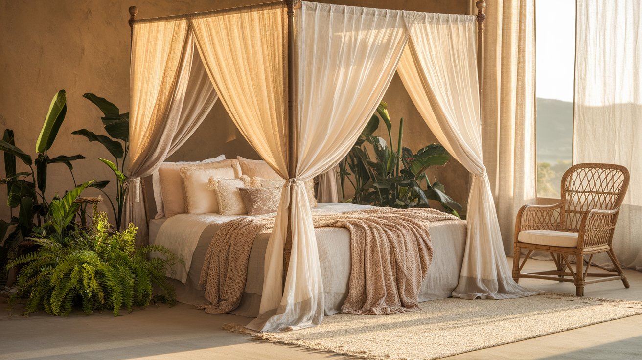 Canopy Beds with Light Fabrics