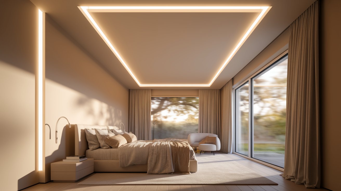 Ceiling with Hidden LED Cove Lighting