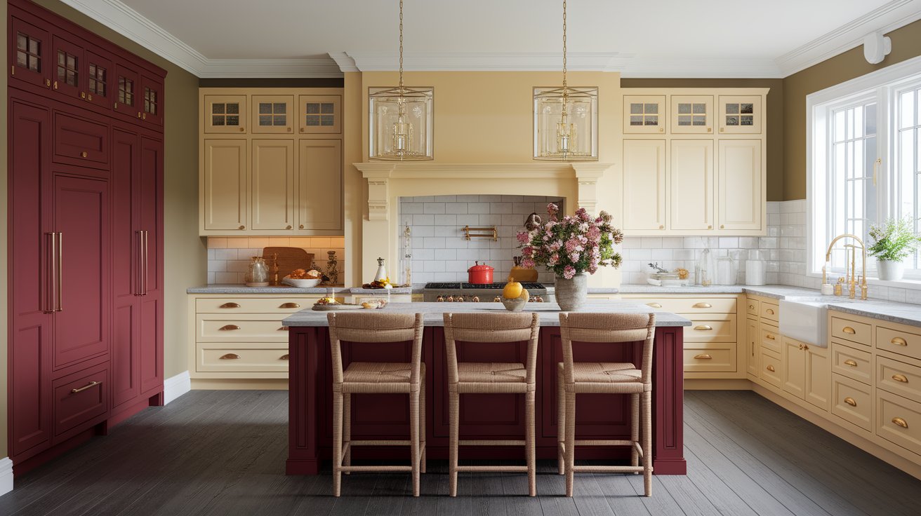 Deep Burgundy or Wine Red