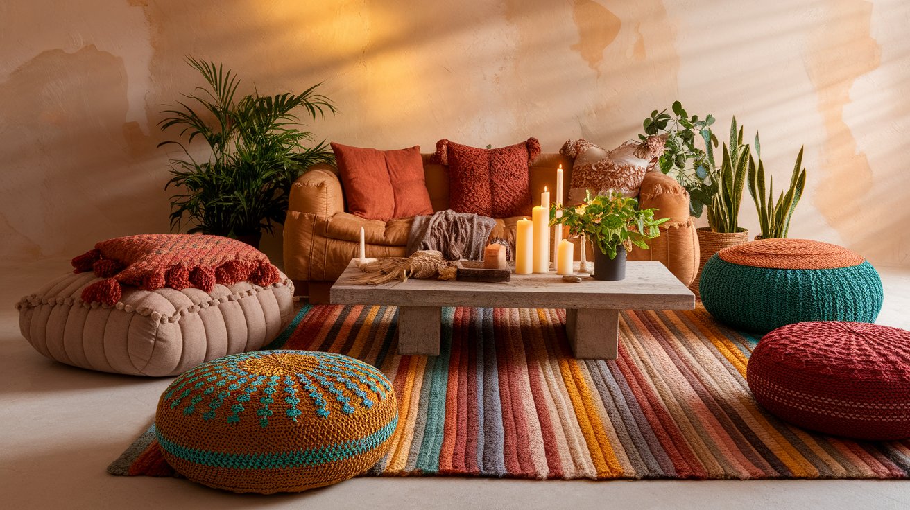 Floor Cushions and Poufs