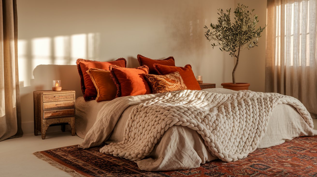 Layered Bedding with Throws