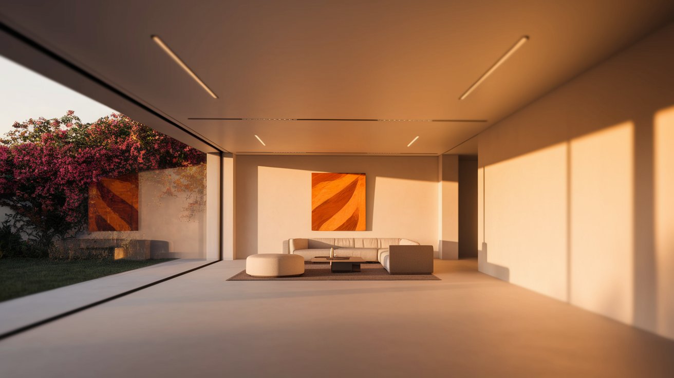 Minimalist Flat White Ceiling