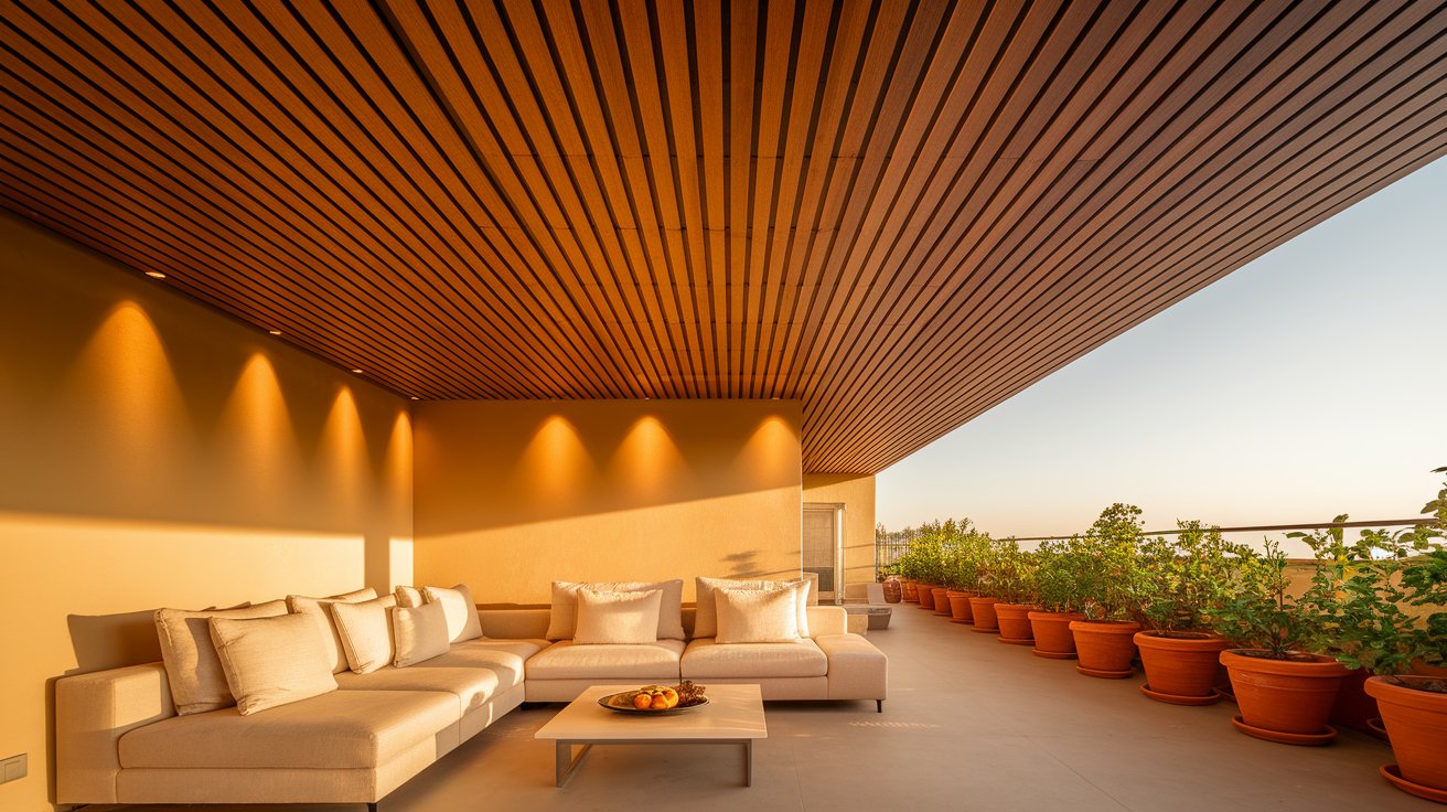 Wooden Slat Ceilings for Texture
