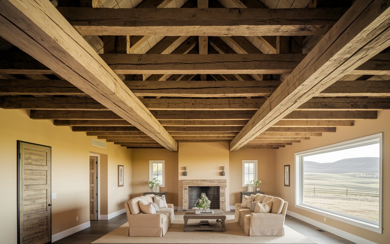 Add Patina With Salvaged Beams