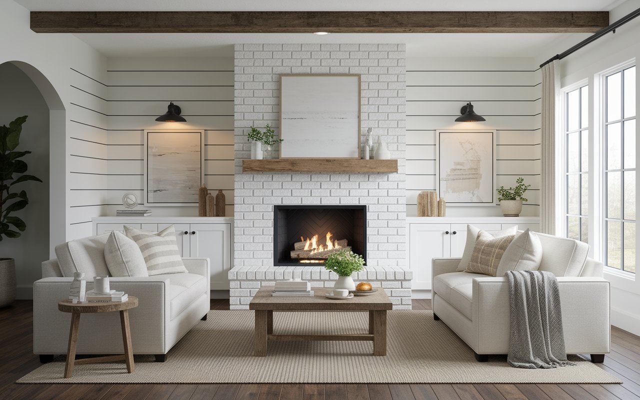 Create a Modern Farmhouse Fireplace