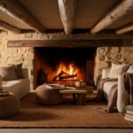 Rustic Living Room with Fireplace