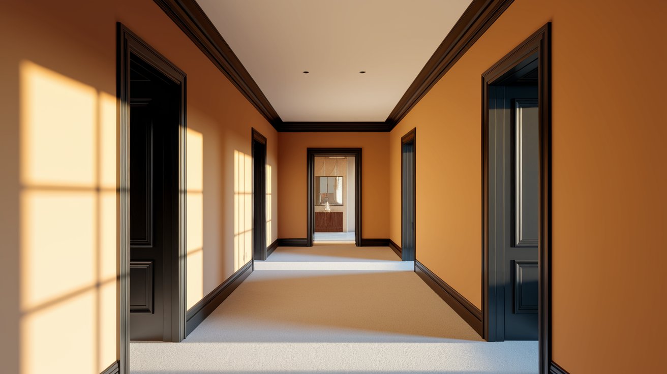 A corridor bathed in light from a side window, enhancing the space's openness.