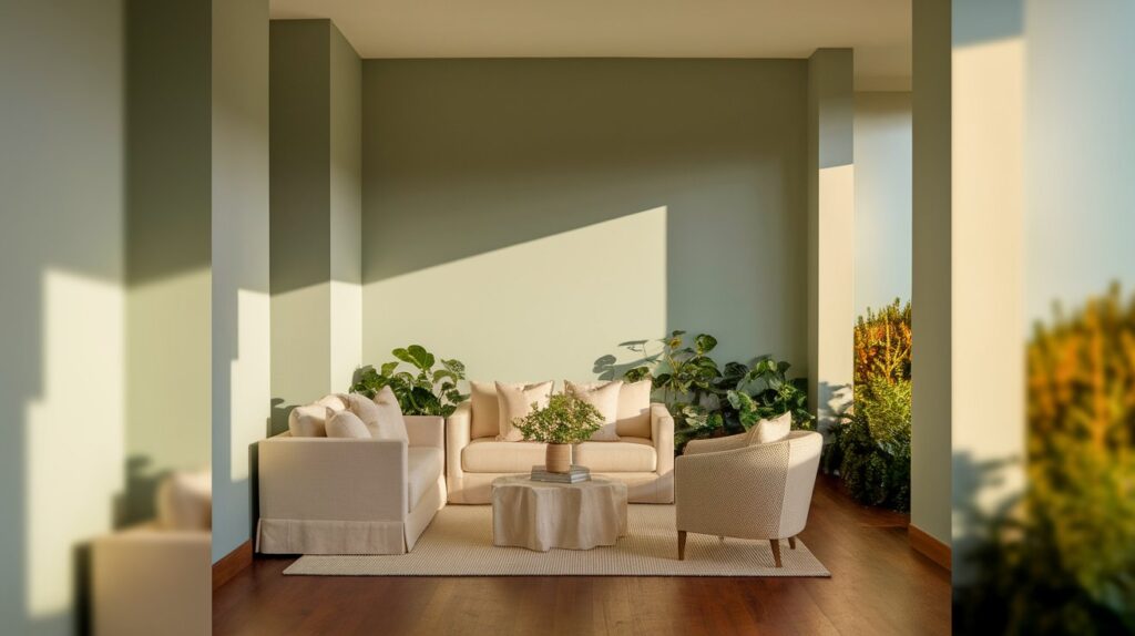 A cozy living room featuring a couch, a chair, and a table arranged for comfort and relaxation.