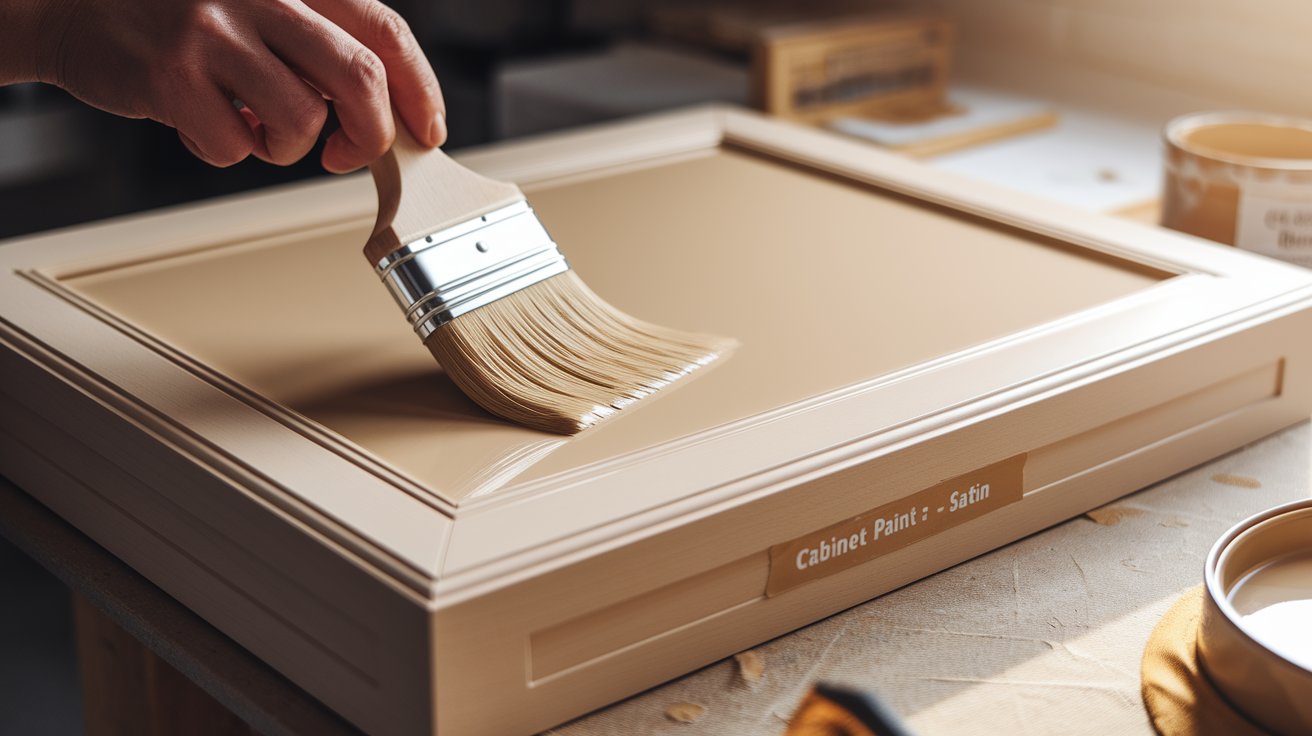 A person painting a wooden box with a brush, focused on adding color to its surface.
