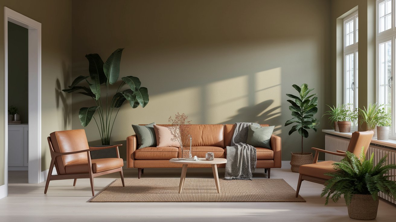 A cozy living room featuring a couch, a chair, and a table arranged for comfort and relaxation.